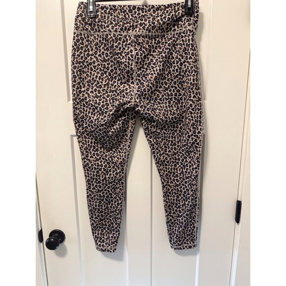 Crown & Ivy Athletic Leggings Brown Leopard Animal Print Size Large‎ - Picture 4 of 5